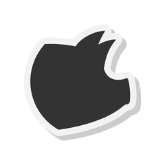 Head of pig silhouette icon isolated on transparent background