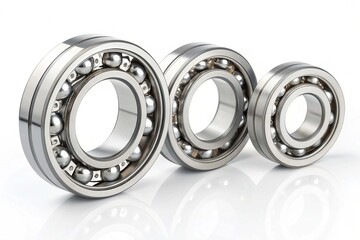 Ball bearings isolated on white background