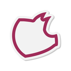 Pig head line icon isolated on transparent background