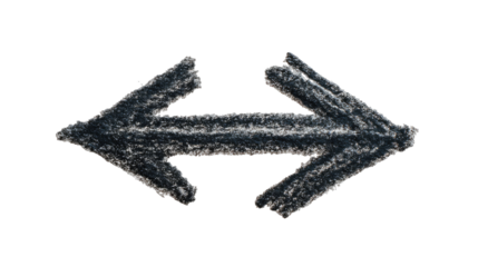 Two opposing arrows, dark gray, textured