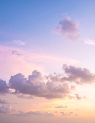 Naklejka premium Pastel Sunset Sky Cloudscape Background