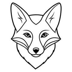 Elegant Fox Head Line Art Design Creative Vector Graphic for Digital & Print