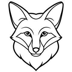 Elegant Fox Head Line Art Design Creative Vector Graphic for Digital & Print