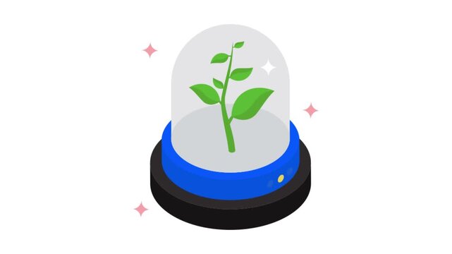 Plant Conservation isometric animation MP4 file
