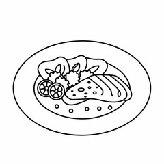 Elegant Gourmet Plate Vector Design
