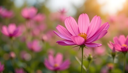 Flowers in Garden Background for Nature Wallpaper, Brochure, or Landing Page Design