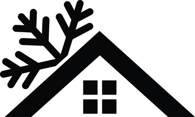 house with snow icon