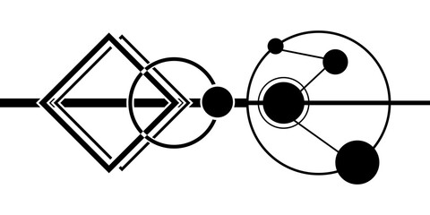 Geometric Simple Line Art design background. Abstract sign symbol.