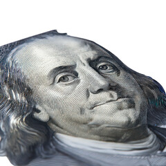 Distorted Portrait of a Man on a Currency Note