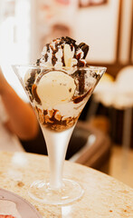 chocolate ice cream with chocolate
