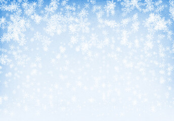 Festive Christmas  background with snowflakes