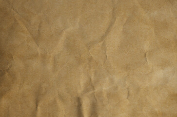 Brown crumpled paper for background image