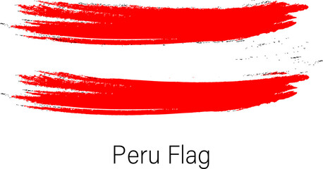 Peru brush style. Peru ribbon flag. Peru decorative banner border stripe. transparent png and vector illustration
