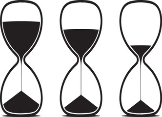 Hourglass Time Flow Sequence: Countdown, Duration, and Measurement of Passing Time