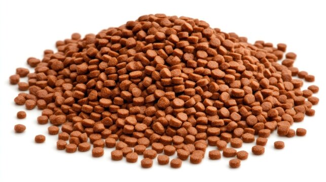Pile of animal food pellets