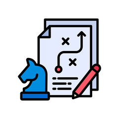 Strategic Planning lineal color icon