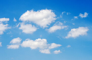 White clouds in blue sky