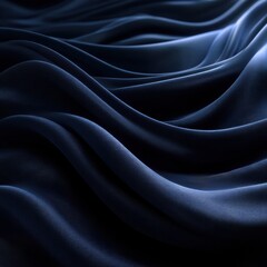 Obraz premium Flowing blue fabric waves creating elegant abstract patterns