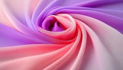 Obraz premium Pink and light purple silk fabric, with a satin texture, soft folds, and a delicate sheen.