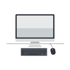 computer monitor with mouse