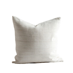 Cream-colored pillow with subtle vertical ribbed texture