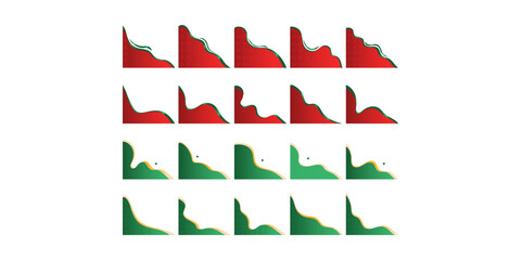 Obraz premium Christmas Gradient Corner