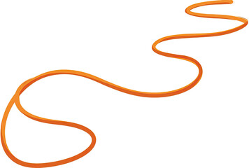 A winding, orange ribbon.  A stylized, curving line, resembling a road or path, with a smooth, continuous form