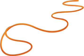 A winding, orange ribbon.  A stylized, curving line, resembling a road or path, with a smooth, continuous form