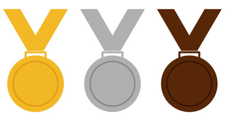 gold silver and bronze medals