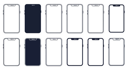 set of blank buttons