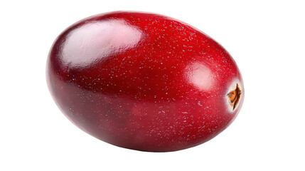 Red Cranberry with Glitter Detail on Transparent Background