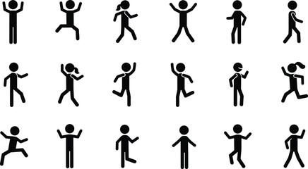 Collection of Stick Figure Poses and Actions person human