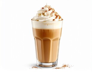Iced Caramel Latte with Whipped Cream Topping