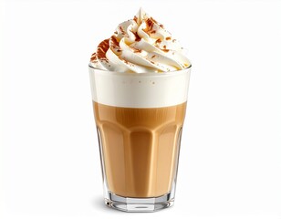 Iced Caramel Latte with Whipped Cream Topping