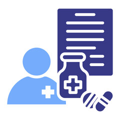 Pharmacist flat blue icon