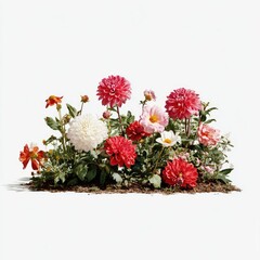 Obraz premium Floral Arrangement with Red and Pink Flowers