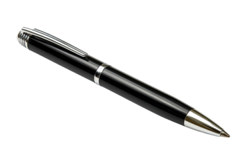 Black ballpoint pen, angled shot