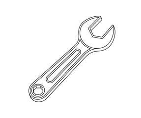 wrench on white background
