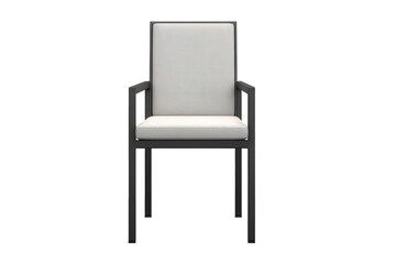 Obraz premium Modern armchair with upholstered seat and back isolated on transparent background
