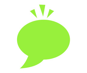 Minimalist green chat icon isolated on white background PNG