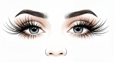 Eyelashes makeup illustration
