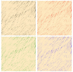 Color pencil texture background in four pastel shades. Hand-drawn digital pencil strokes create a soft, artistic backdrop, perfect for design, craft, or creative decoration projects.