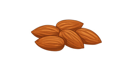 almonds on white