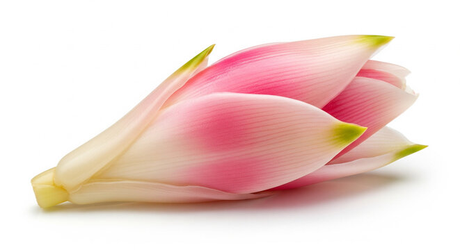 Vibrant Pink Torch Ginger Flower Bud on Isolated transparent background