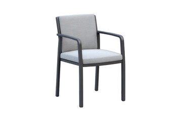 Fototapeta premium Modern grey armchair isolated on transparent background