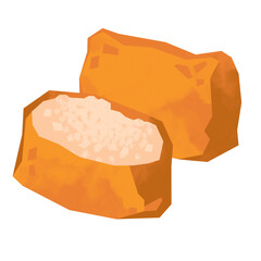 切り絵風のいなりずし