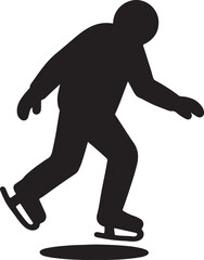 Frozen lake silhouette vector, ideal for winter landscapes, nature scenes, and seasonal designs.