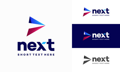 Modern Next Logo designs concept vector, Arrow logo designs concept