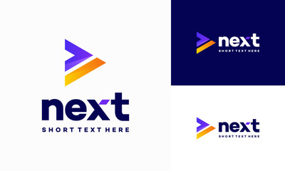 Modern Next Logo designs concept vector, Arrow logo designs concept