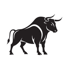 vector illustration of a bull